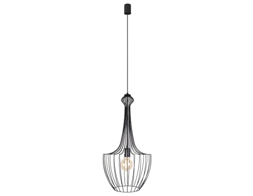 Lampa sufitowa wisząca Industrialna Loft LUKSOR BLACK S 8851 NOWODVORSKI Lighting E27 x1 37cm oświetleniowa żyrandol nowoczesna metal do Kuchni Jadalni nad stół blat wyspę czarny zwis Inspiracje Premium