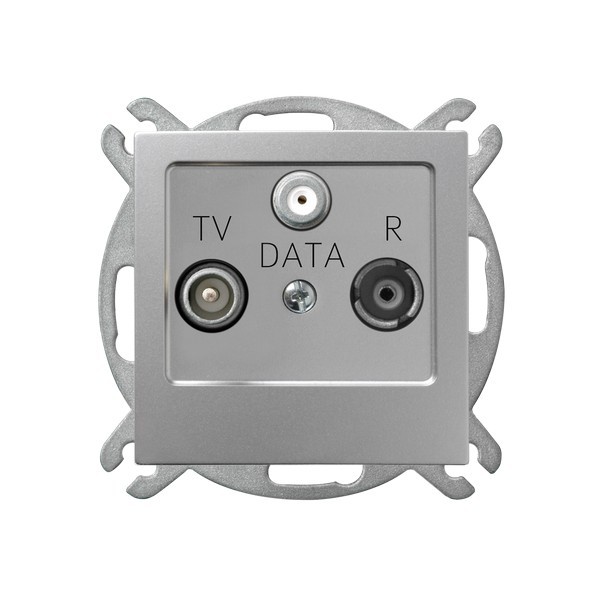 Gniazdo RTV-DATA GPA-GD/m/18 As OSPEL srebro srebrne srebrny srebrna