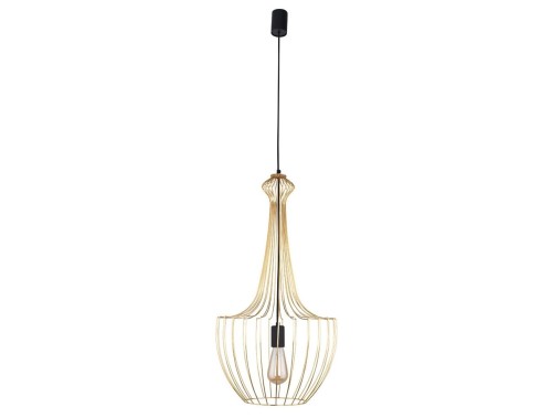 Lampa sufitowa wisząca Industrialna Loft LUKSOR GOLD S 8853 NOWODVORSKI Lighting E27 x1 37cm oświetleniowa żyrandol nowoczesna metal do Kuchni Jadalni nad stół blat wyspę złoty mosiądz zwis Inspiracje Premium