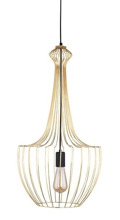 Lampa sufitowa wisząca Industrialna Loft LUKSOR GOLD S 8853 NOWODVORSKI Lighting E27 x1 37cm oświetleniowa żyrandol nowoczesna metal do Kuchni Jadalni nad stół blat wyspę złoty mosiądz zwis Inspiracje Premium