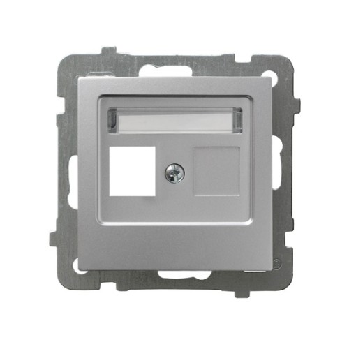 Obudowa gniazda pojedynczego typu Keystone prosta GPK-1G/p/18 As OSPEL srebro srebrne srebrny srebrna