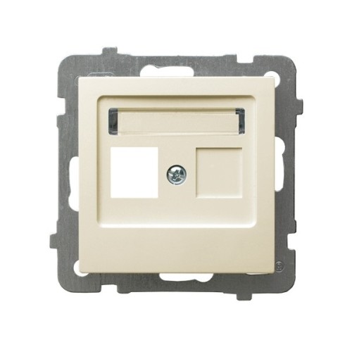 Obudowa gniazda pojedynczego typu Keystone prosta GPK-1G/p/27 As OSPEL ecru
