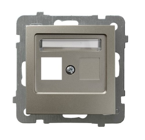 Obudowa gniazda pojedynczego typu Keystone prosta GPK-1G/p/45 As OSPEL satyna light