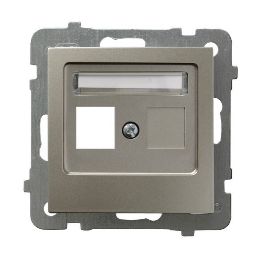 Obudowa gniazda pojedynczego typu Keystone prosta GPK-1G/p/45 As OSPEL satyna light