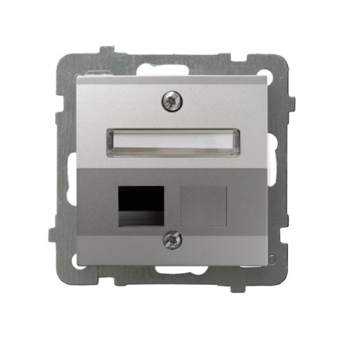 Obudowa gniazda pojedynczego typu Keystone skośna GPK-1GS/p/18 As OSPEL srebro srebrne srebrny srebrna