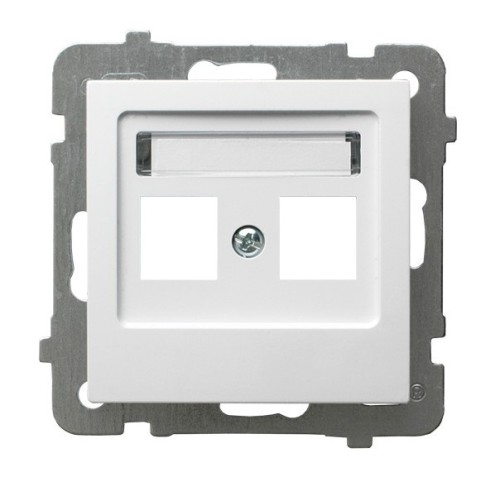 Obudowa gniazda podwójnego typu Keystone prosta GPK-2G/p/00 As OSPEL biały białe biała