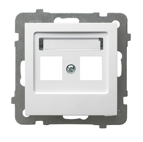 Obudowa gniazda podwójnego typu Keystone prosta GPK-2G/p/00 As OSPEL biały białe biała