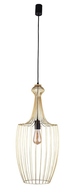 Lampa sufitowa wisząca Industrialna Loft LUKSOR GOLD L 8850 NOWODVORSKI Lighting E27 x1 32cm oświetleniowa żyrandol nowoczesna metal do Kuchni Jadalni nad stół blat wyspę złoty mosiądz zwis Inspiracje Premium