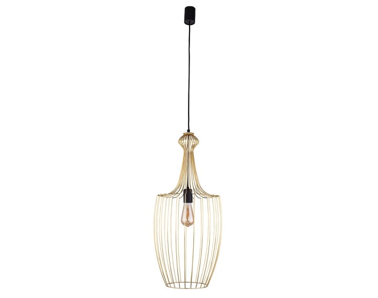 Lampa sufitowa wisząca Industrialna Loft LUKSOR GOLD L 8850 NOWODVORSKI Lighting E27 x1 32cm oświetleniowa żyrandol nowoczesna metal do Kuchni Jadalni nad stół blat wyspę złoty mosiądz zwis Inspiracje Premium