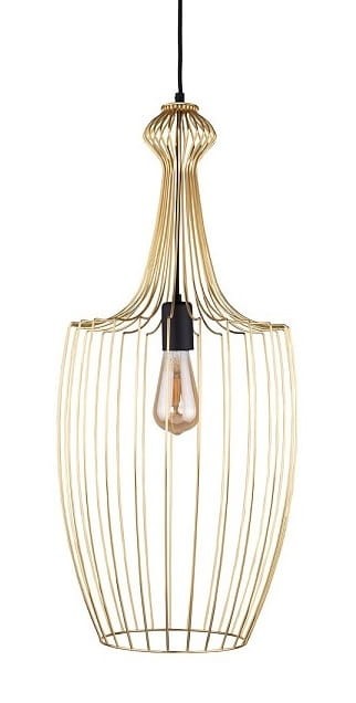 Lampa sufitowa wisząca Industrialna Loft LUKSOR GOLD L 8850 NOWODVORSKI Lighting E27 x1 32cm oświetleniowa żyrandol nowoczesna metal do Kuchni Jadalni nad stół blat wyspę złoty mosiądz zwis Inspiracje Premium