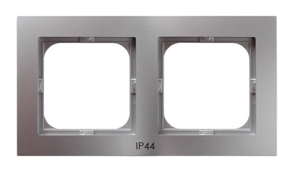 Ramka podwójna do łączników IP-44 RH-2G/18 As OSPEL srebro srebrne srebrny srebrna