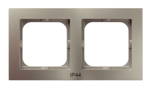 Ramka podwójna do łączników IP-44 RH-2G/45 As OSPEL satyna light