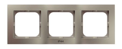 Ramka potrójna do łączników IP-44 RH-3G/45 As OSPEL satyna light