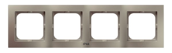 Ramka poczwórna do łączników IP-44 RH-4G/45 As OSPEL satyna light