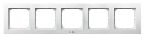 Ramka pięciokrotna do łączników IP-44 RH-5G/00 As OSPEL biały białe biała