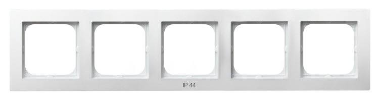 Ramka pięciokrotna do łączników IP-44 RH-5G/00 As OSPEL biały białe biała