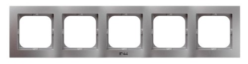 Ramka pięciokrotna do łączników IP-44 RH-5G/18 As OSPEL srebro srebrne srebrny srebrna