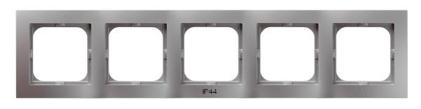 Ramka pięciokrotna do łączników IP-44 RH-5G/18 As OSPEL srebro srebrne srebrny srebrna