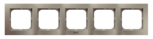 Ramka pięciokrotna do łączników IP-44 RH-5G/45 As OSPEL satyna light