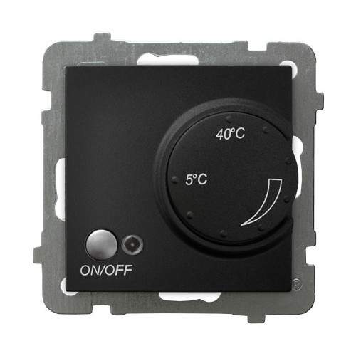 Regulator temperatury z czujnikiem podpodłogowym RTP-1G/m/33 As OSPEL czarny metalik czarne czarna
