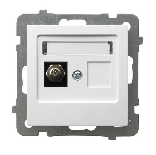 Gniazdo ekwipotencjalne pojedyncze produkt zawiera nanocząsteczki srebra GPE-1GA/m/00 As antybakteryjny OSPEL biały białe biała