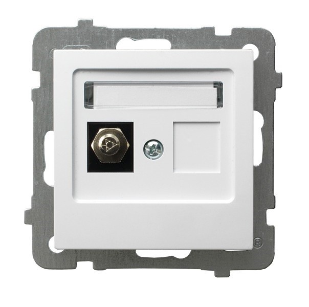 Gniazdo ekwipotencjalne pojedyncze produkt zawiera nanocząsteczki srebra GPE-1GA/m/00 As antybakteryjny OSPEL biały białe biała