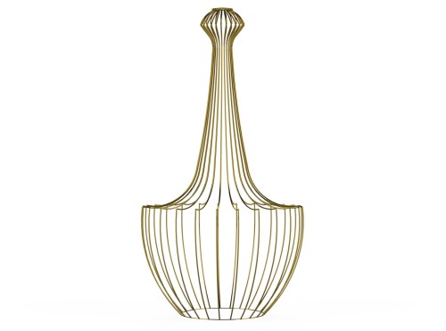 Klosz do lampy sufitowej wiszącej Industrialna Loft CAMELEON LUKSOR GOLD S 8596 NOWODVORSKI Lighting E27 x1 37cm oświetleniowa żyrandol nowoczesna metal do Kuchni Jadalni nad stół blat wyspę złoty mosiądz zwis Inspiracje Premium