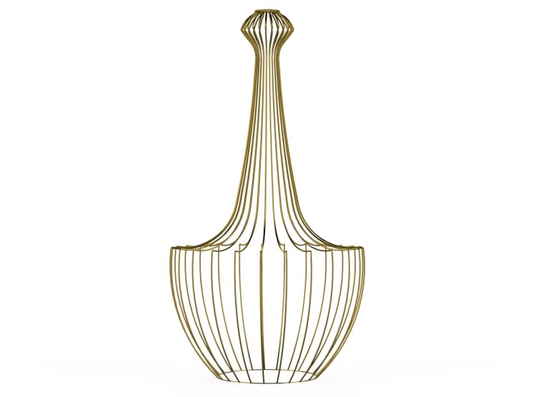 Klosz do lampy sufitowej wiszącej Industrialna Loft CAMELEON LUKSOR GOLD S 8596 NOWODVORSKI Lighting E27 x1 37cm oświetleniowa żyrandol nowoczesna metal do Kuchni Jadalni nad stół blat wyspę złoty mosiądz zwis Inspiracje Premium