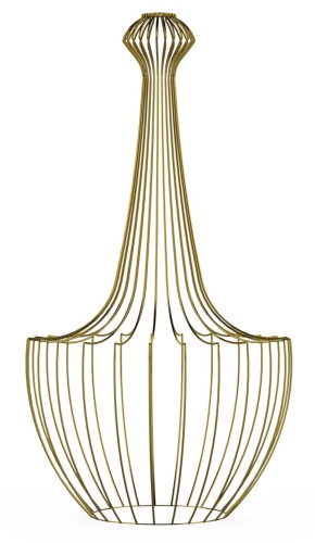 Klosz do lampy sufitowej wiszącej Industrialna Loft CAMELEON LUKSOR GOLD S 8596 NOWODVORSKI Lighting E27 x1 37cm oświetleniowa żyrandol nowoczesna metal do Kuchni Jadalni nad stół blat wyspę złoty mosiądz zwis Inspiracje Premium