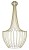 Klosz do lampy sufitowej wiszącej Industrialna Loft CAMELEON LUKSOR GOLD S 8596 NOWODVORSKI Lighting E27 x1 37cm oświetleniowa żyrandol nowoczesna metal do Kuchni Jadalni nad stół blat wyspę złoty mosiądz zwis Inspiracje Premium