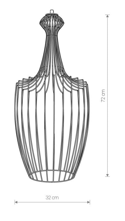 Klosz do lampy sufitowej wiszącej Industrialna Loft CAMELEON LUKSOR BLACK L 8593 NOWODVORSKI Lighting E27 x1 32cm oświetleniowa żyrandol nowoczesna metal do Kuchni Jadalni nad stół blat wyspę czarny zwis Inspiracje Premium