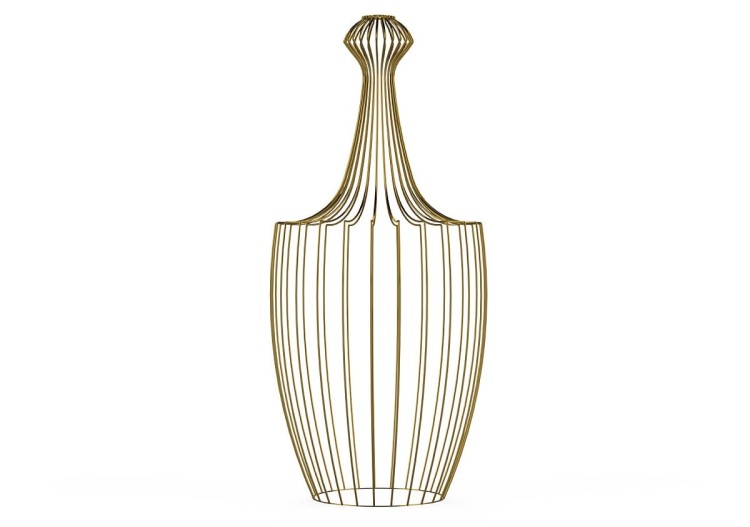 Klosz do lampy sufitowej wiszącej Industrialna Loft CAMELEON LUKSOR GOLD L 8592 NOWODVORSKI Lighting E27 x1 32cm oświetleniowa żyrandol nowoczesna metal do Kuchni Jadalni nad stół blat wyspę złota mosiądz zwis Inspiracje Premium