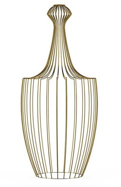 Klosz do lampy sufitowej wiszącej Industrialna Loft CAMELEON LUKSOR GOLD L 8592 NOWODVORSKI Lighting E27 x1 32cm oświetleniowa żyrandol nowoczesna metal do Kuchni Jadalni nad stół blat wyspę złota mosiądz zwis Inspiracje Premium