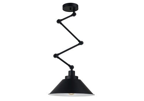 Lampa sufitowa ścienna Wisząca lub Kinkiet Industrialna Loft PANTOGRAPH 9126 NOWODVORSKI Lighting E27 x1 z regulacją wysokości 55-110cm oświetleniowa żyrandol nowoczesna metal do Kuchni Jadalni nad stół blat wyspę metalowa czarna zwis Inspiracje Premium