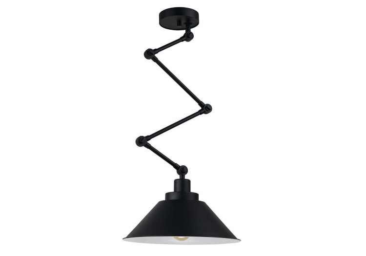 Lampa sufitowa ścienna Wisząca lub Kinkiet Industrialna Loft PANTOGRAPH 9126 NOWODVORSKI Lighting E27 x1 z regulacją wysokości 55-110cm oświetleniowa żyrandol nowoczesna metal do Kuchni Jadalni nad stół blat wyspę metalowa czarna zwis Inspiracje Premium