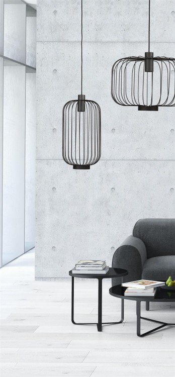 Lampa sufitowa wisząca Industrialna Loft ALLAN I 6941 NOWODVORSKI Lighting GU10 x1 48cm oświetleniowa żyrandol nowoczesna metal do Kuchni Jadalni nad stół blat wyspę czarny zwis Inspiracje Premium