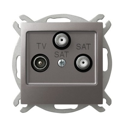 Gniazdo RTV-SAT z dwoma wyjściami SAT GPA-Y2S/m/23 Impresja OSPEL tytan