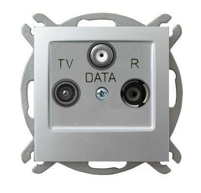 Gniazdo RTV-DATA GPA-YD/m/18 Impresja OSPEL srebro srebrne srebrny srebrna