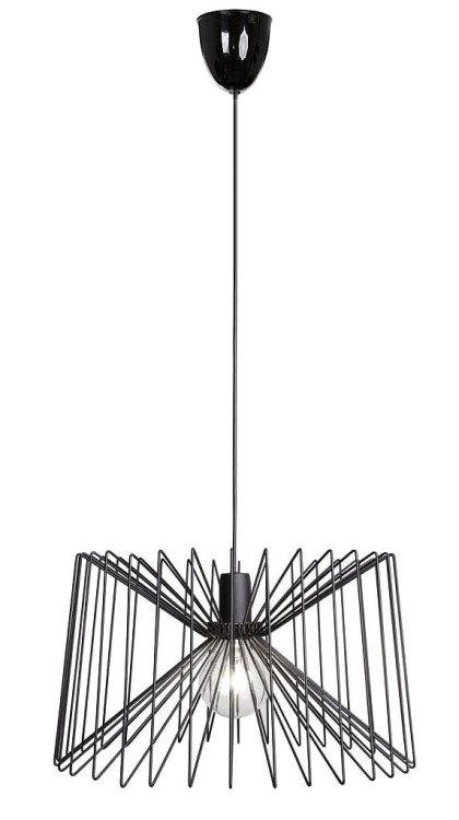 Lampa sufitowa wisząca Industrialna Loft NESS I 6768 NOWODVORSKI Lighting E27 x1 45cm oświetleniowa żyrandol nowoczesna metal do Kuchni Jadalni nad stół blat wyspę czarny zwis Inspiracje Premium
