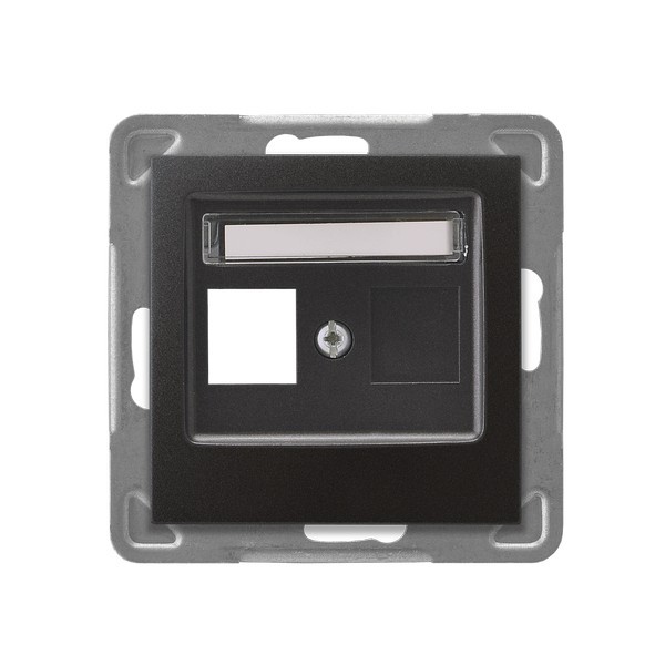 Obudowa gniazda pojedynczego typu Keystone prosta GPK-1Y/p/50 Impresja OSPEL antracyt