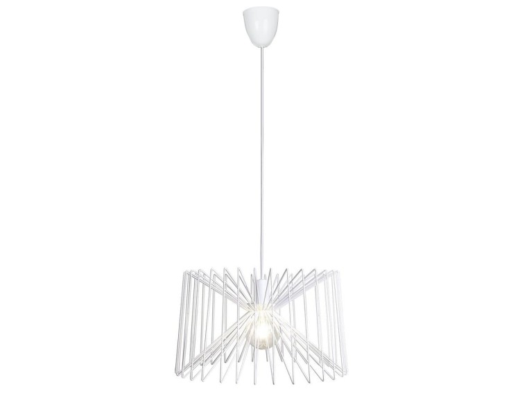 Lampa sufitowa wisząca Industrialna Loft NESS I 6767 NOWODVORSKI Lighting E27 x1 45cm oświetleniowa żyrandol nowoczesna metal do Kuchni Jadalni nad stół blat wyspę biała zwis Inspiracje Premium