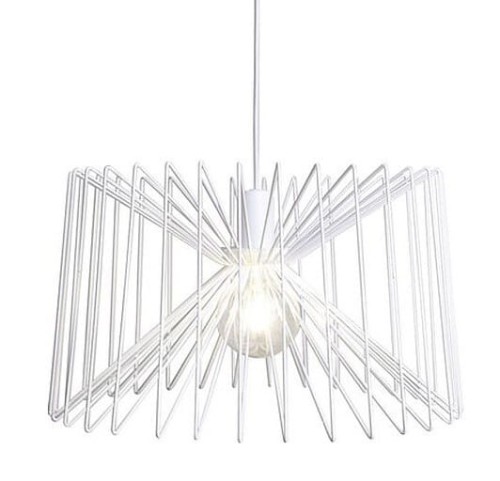 Lampa sufitowa wisząca Industrialna Loft NESS I 6767 NOWODVORSKI Lighting E27 x1 45cm oświetleniowa żyrandol nowoczesna metal do Kuchni Jadalni nad stół blat wyspę biała zwis Inspiracje Premium