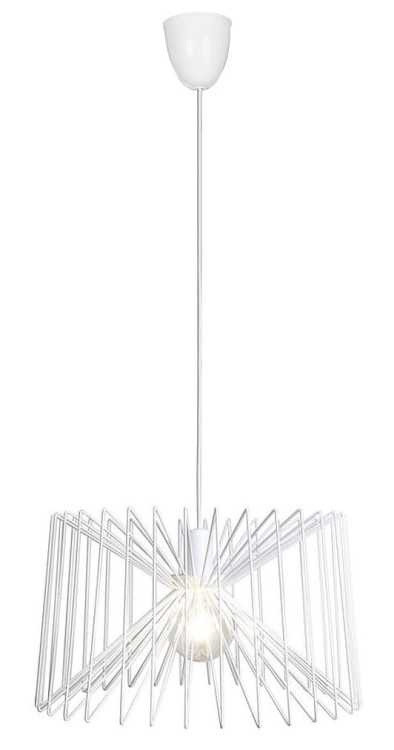 Lampa sufitowa wisząca Industrialna Loft NESS I 6767 NOWODVORSKI Lighting E27 x1 45cm oświetleniowa żyrandol nowoczesna metal do Kuchni Jadalni nad stół blat wyspę biała zwis Inspiracje Premium