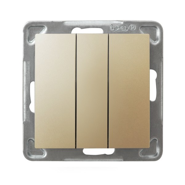 Łącznik potrójny ŁP-13Y/m/28 Impresja OSPEL złoty metalik