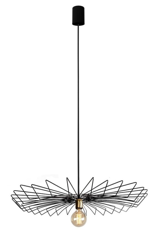 Lampa sufitowa wisząca Industrialna Loft UMBRELLA 8874 NOWODVORSKI Lighting E27 x1 78cm oświetleniowa żyrandol nowoczesna metal do Kuchni Jadalni nad stół blat wyspę złoty mosiądz zwis Inspiracje Premium