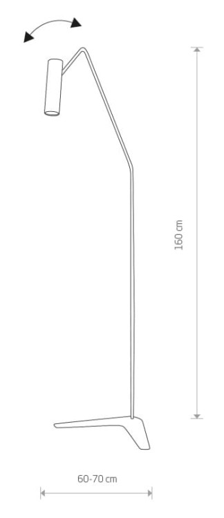 Lampa podłogowa stojąca Industrialna Loft EYE SUPER BLACK I 6506 NOWODVORSKI Lighting GU10 x1 160cm nowoczesna stojąca lampa oświetleniowa metalowa czarna duża Inspiracje Premium