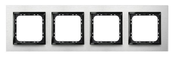 Ramka poczwórna R-4YAC/62/25 Impresja OSPEL szczotkowane aluminium