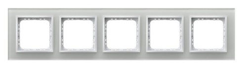 Ramka pięciokrotna R-5YGC/31/00 Impresja OSPEL białe szkło