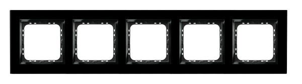 Ramka pięciokrotna R-5YGC/32/25 Impresja OSPEL czarne szkło