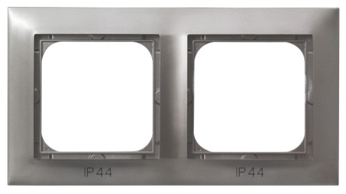 Ramka podwójna do łączników IP-44 RH-2Y/23 Impresja OSPEL tytan
